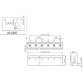 Connettore maschio e femmina del terminale PCB a pcb da 7,62 mm